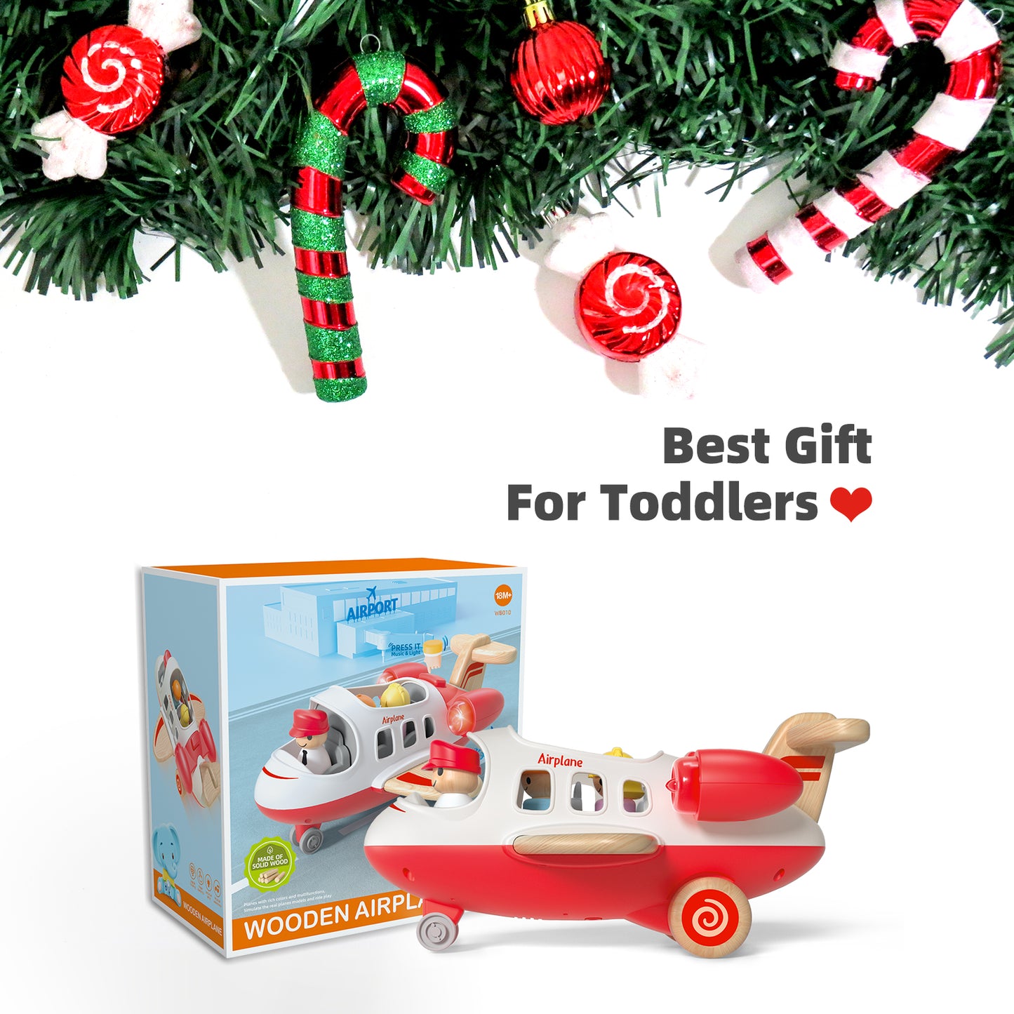 Toy Airplane for Kids, Toddler Planes Toys with Sound and Light, Mini Airliner Toys, Car Toys for 18 Months, Best Gift for Boys Ages 2-5