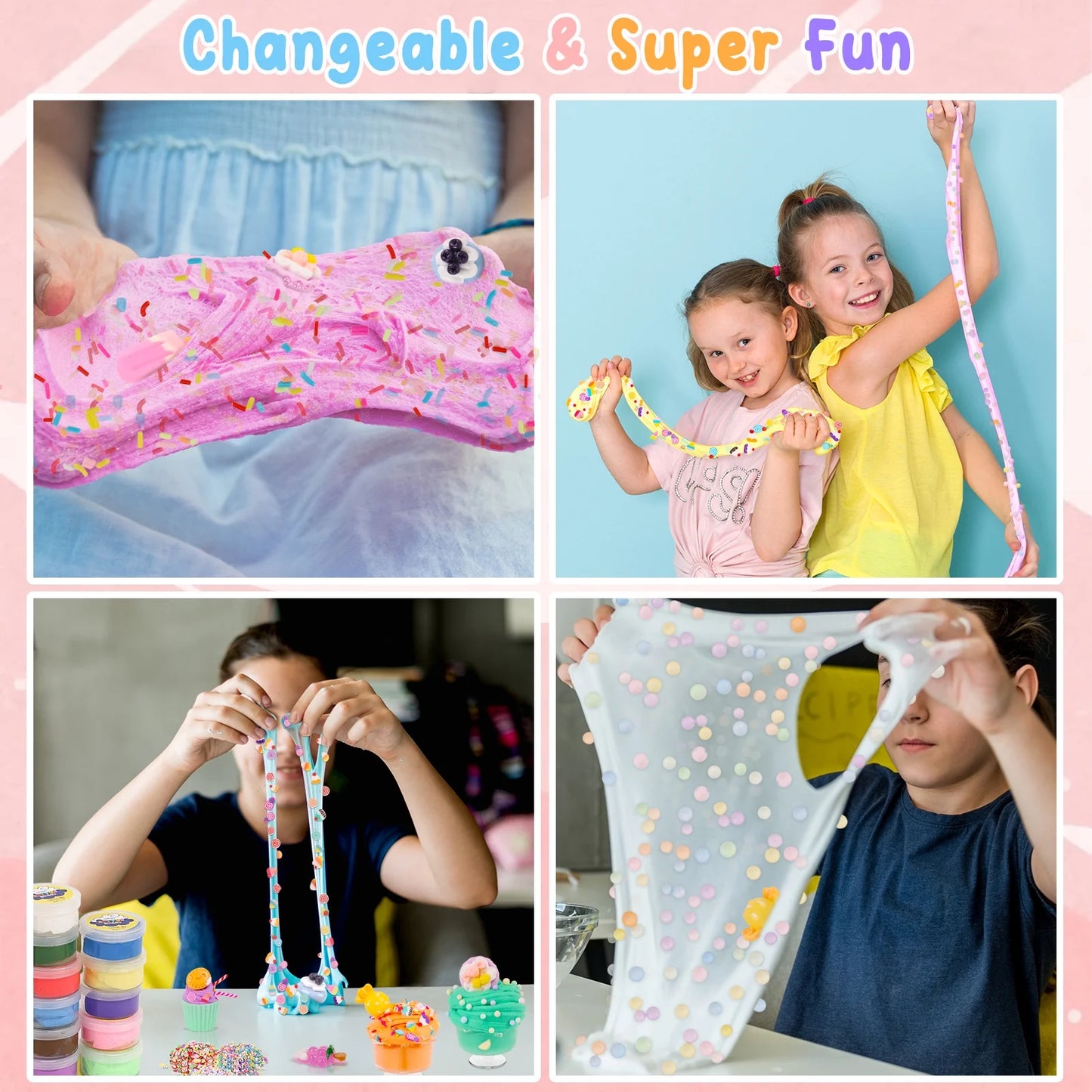 KiddiTouch Butter Slime Kit for Kids, Upgraded 20 Pack Cloud Slime Making Kit, Stress Relief Toys for Boys Girls Ages 5-7 Party Favor Birthday Gifts