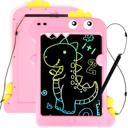 KiddiTouch LCD Writting Tablet for Kids 10 Inch Dinosaur Erasable Doodle Board Mess Free Drawing Pad for Boys Educational Toys Birthday Gift