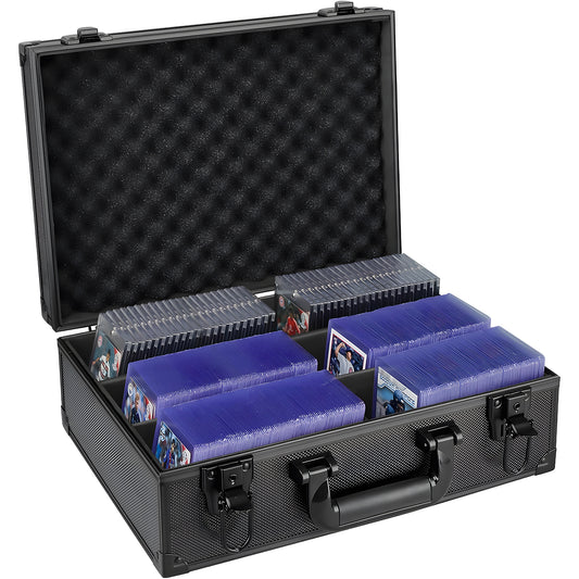 KiddiTouch Card Storage Box for 3" x 4" 35pt 130pt Magnetic Card Holders, Trading Card Storage Box for Baseball, Football, Basketball, Sports Cards (Holds 600+ Toploaders)