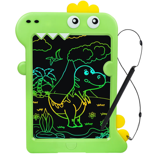 KiddiTouch LCD Writting Tablet for Kids 10 Inch Dinosaur Erasable Doodle Board Mess Free Drawing Pad for Boys Educational Toys Birthday Gift