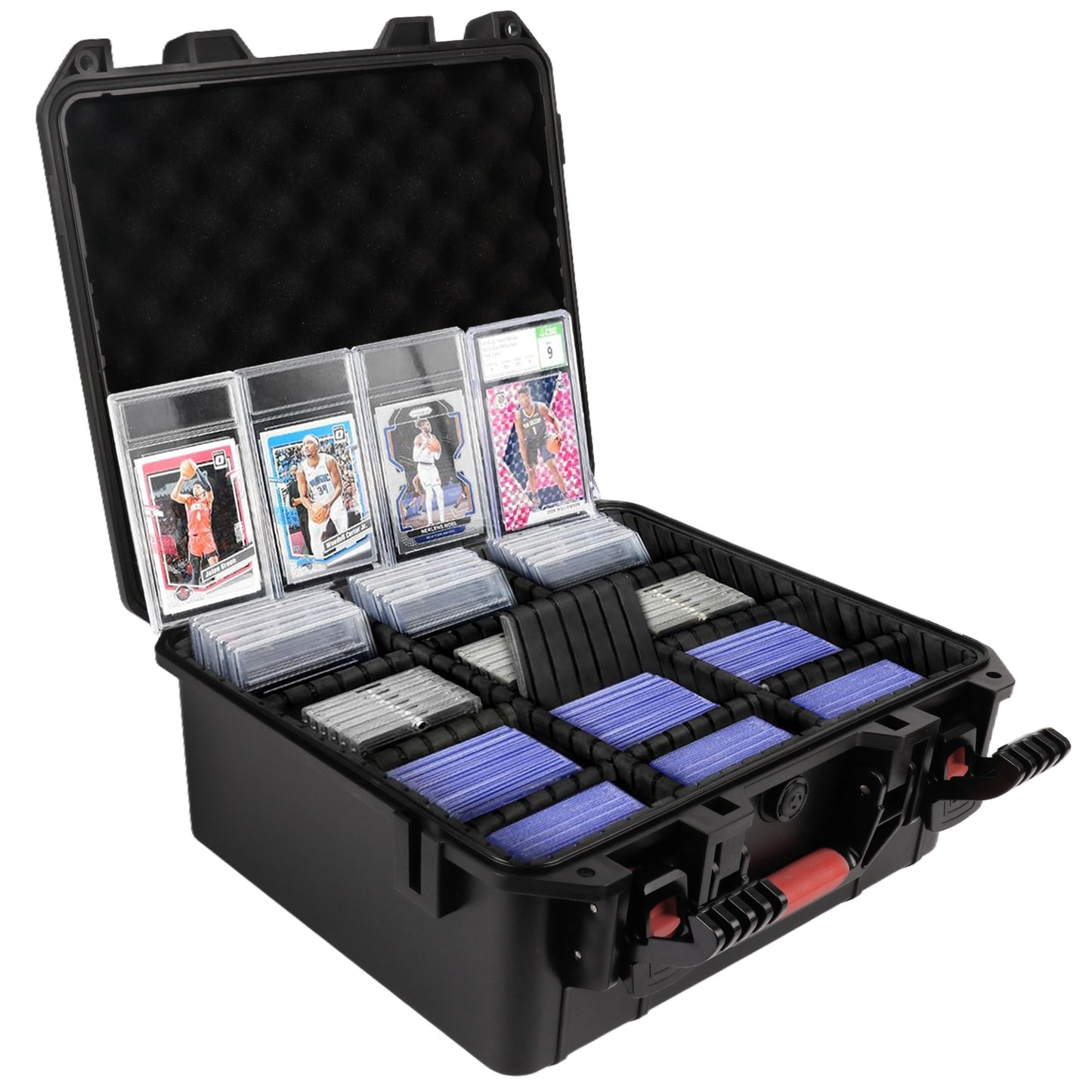 KiddiTouch Graded Trading Card Case, Storage Box for PSA, BGS, SGC, Football, Baseball, Basketball, Sports, Magnetic Cards Holders (Holds 600+ Toploaders)