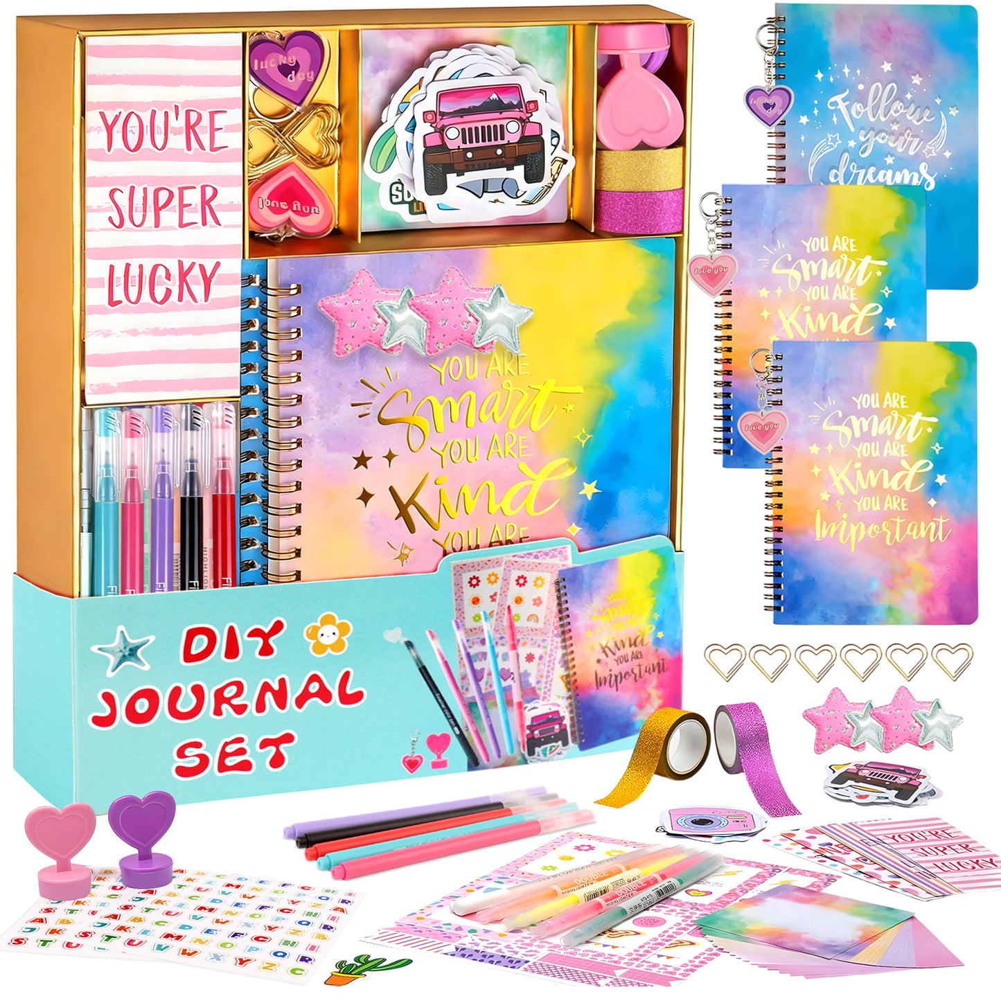 KiddiTouch DIY Journal Kit Gifts for Girls Ages 8-14, Birthday Toys for Teen Girl