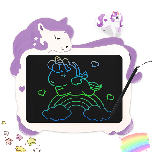 KiddiTouch LCD Writting Tablet for Kids 10 Inch Erasable Doodle Board Mess Free Drawing Pad for Girls Educational Toys Birthday Gift(Purple)
