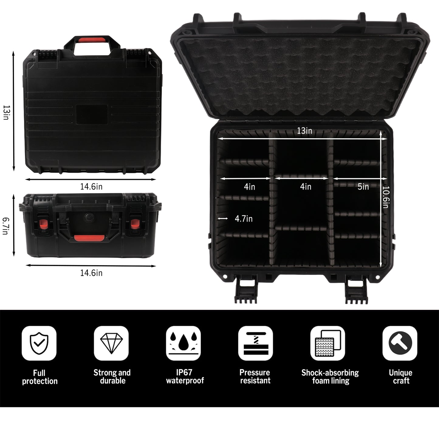 KiddiTouch Graded Trading Card Case, Storage Box for PSA, BGS, SGC, Football, Baseball, Basketball, Sports, Magnetic Cards Holders (Holds 600+ Toploaders)