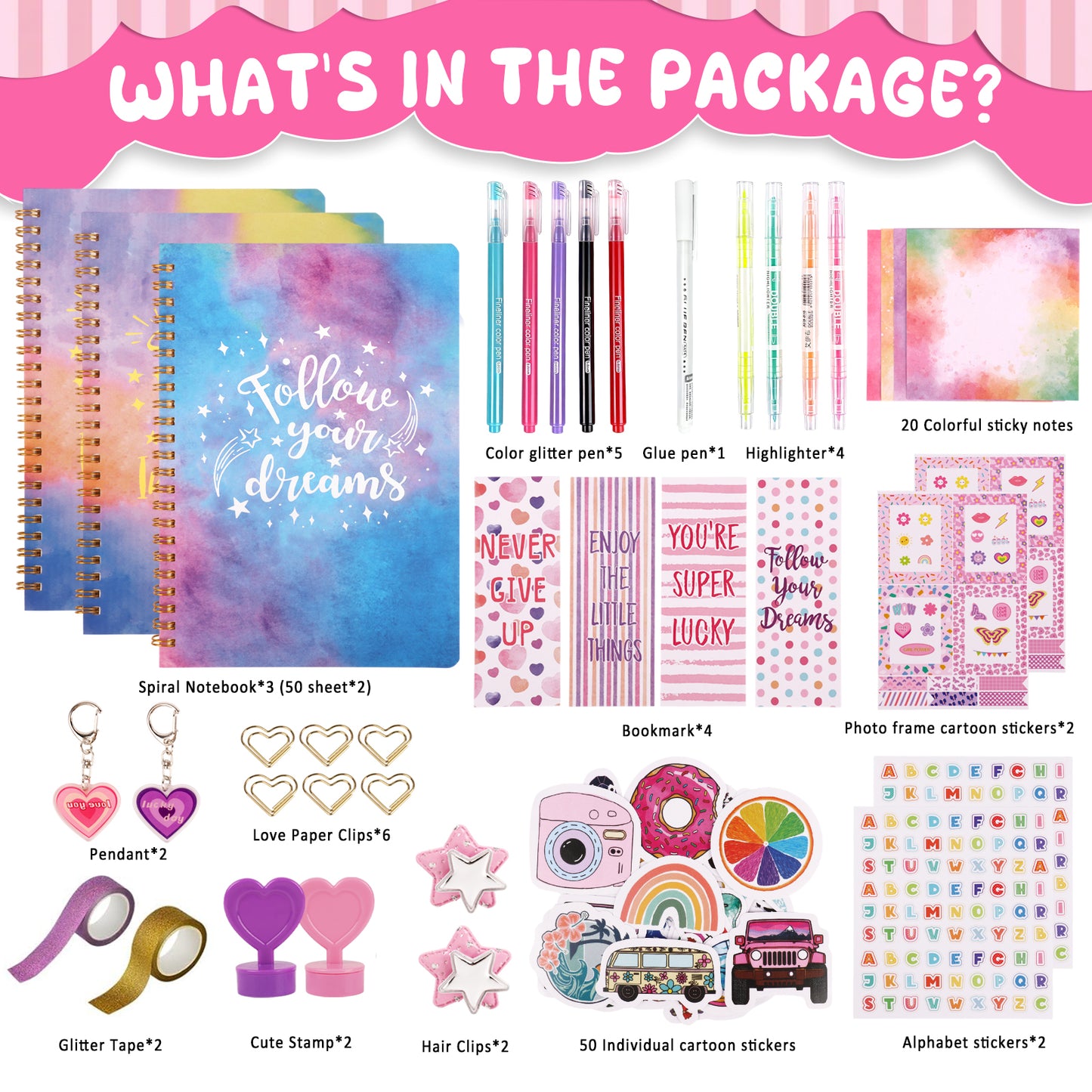 KiddiTouch DIY Journal Kit Gifts for Girls Ages 8-14, Birthday Toys for Teen Girl