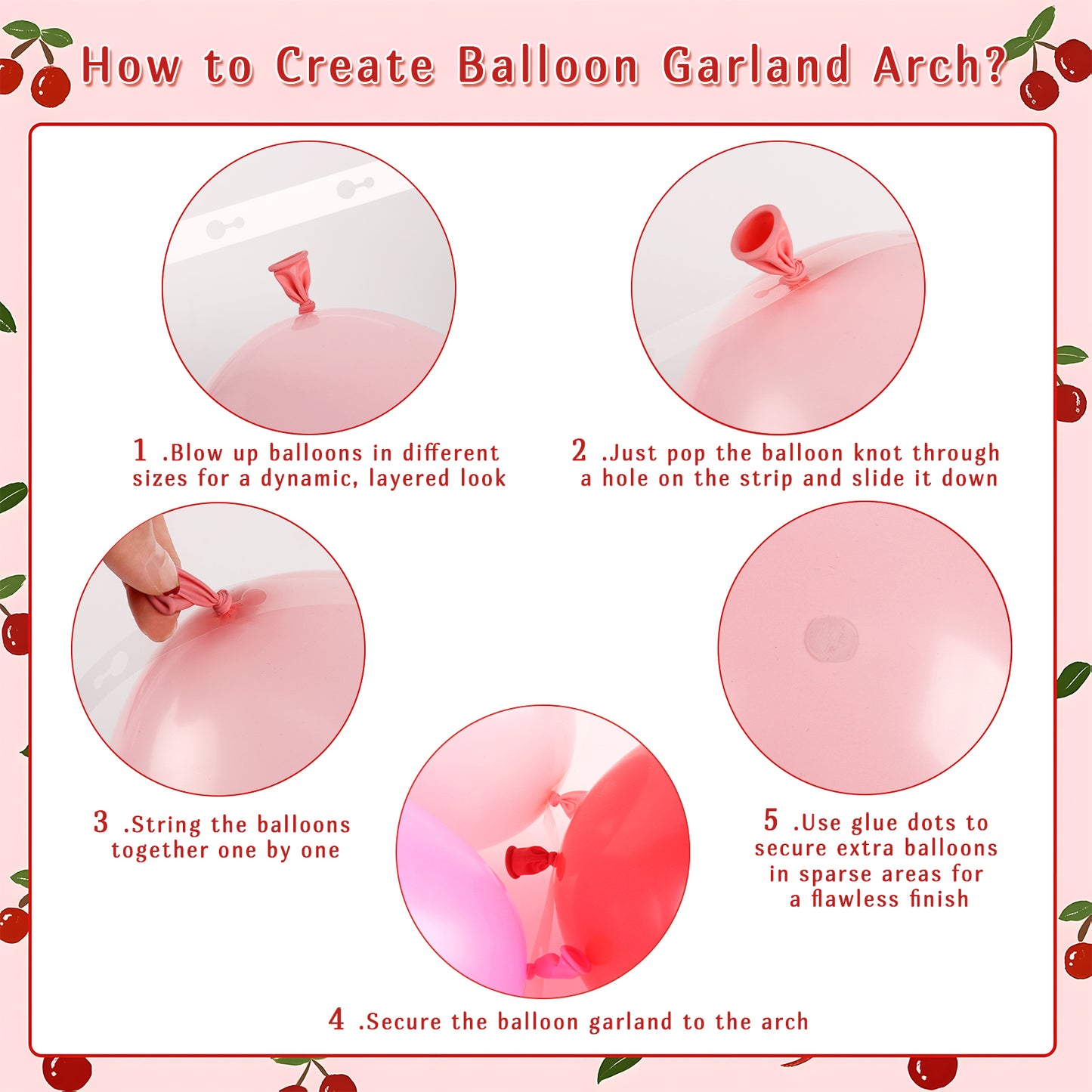 KiddiTouch 150Pcs Red and Pink Balloon Garland Arch Kit, 5 10 12 18 inch, Pink and Red Balloons Decorations for Valentine's Day, Women's Day, Weddings, Engagements