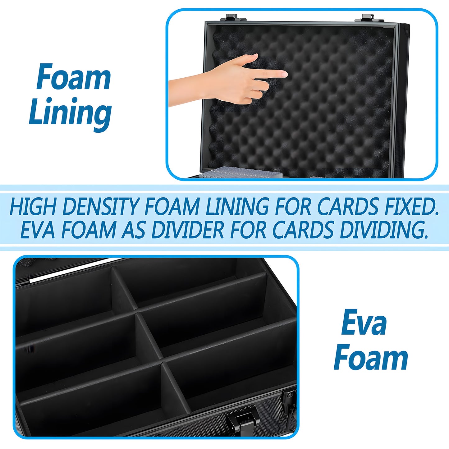 KiddiTouch Card Storage Box for 3" x 4" 35pt 130pt Magnetic Card Holders, Trading Card Storage Box for Baseball, Football, Basketball, Sports Cards (Holds 600+ Toploaders)