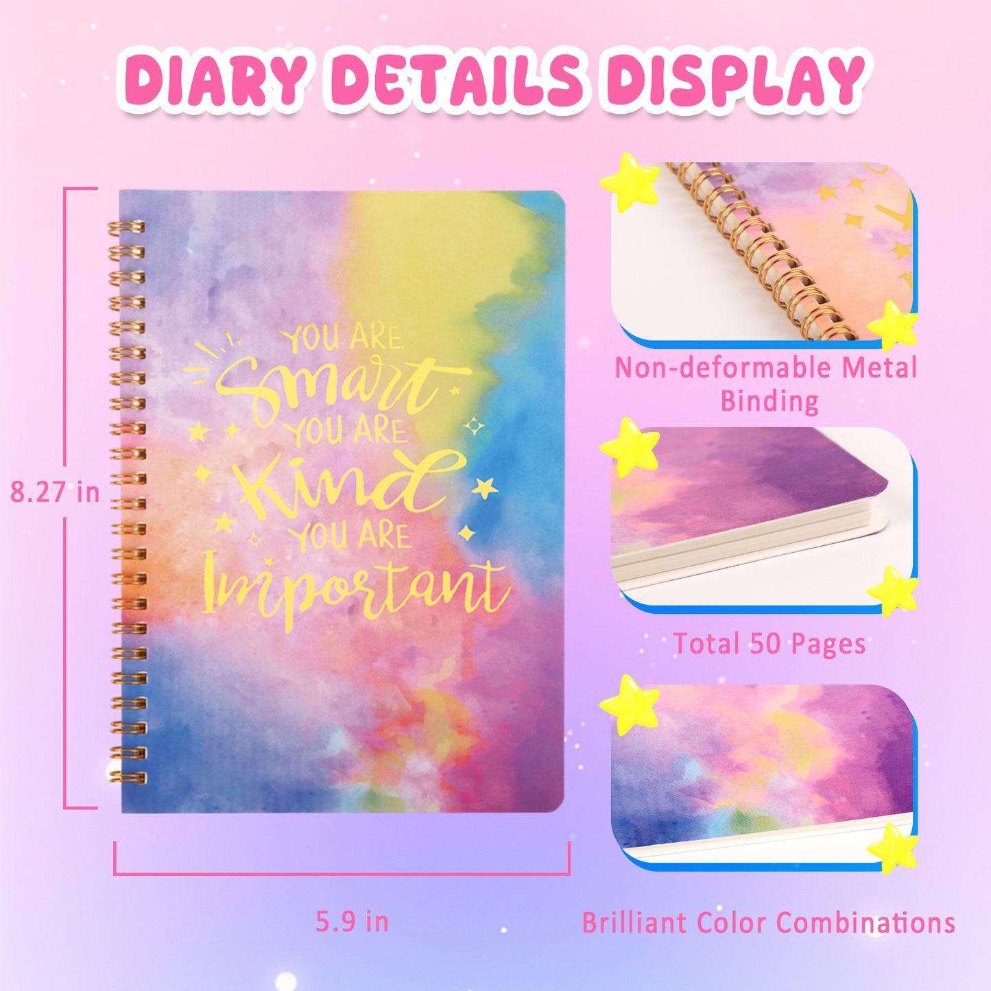 KiddiTouch DIY Journal Kit Gifts for Girls Ages 8-14, Birthday Toys for Teen Girl