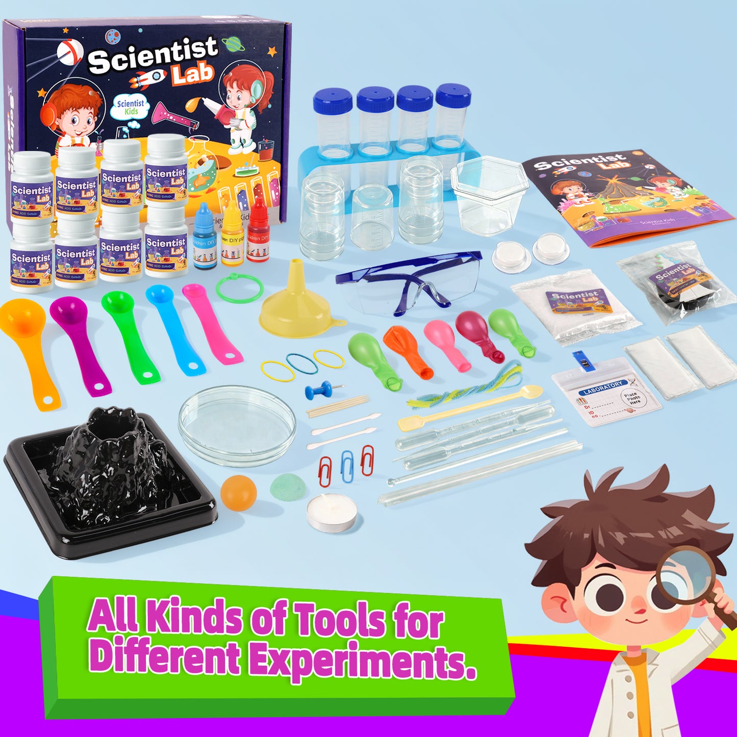 KiddiTouch Science Kits for Kids 70+ Lab Experiments STEM Educational Toys Gifts for Boys Girls Age 8-12