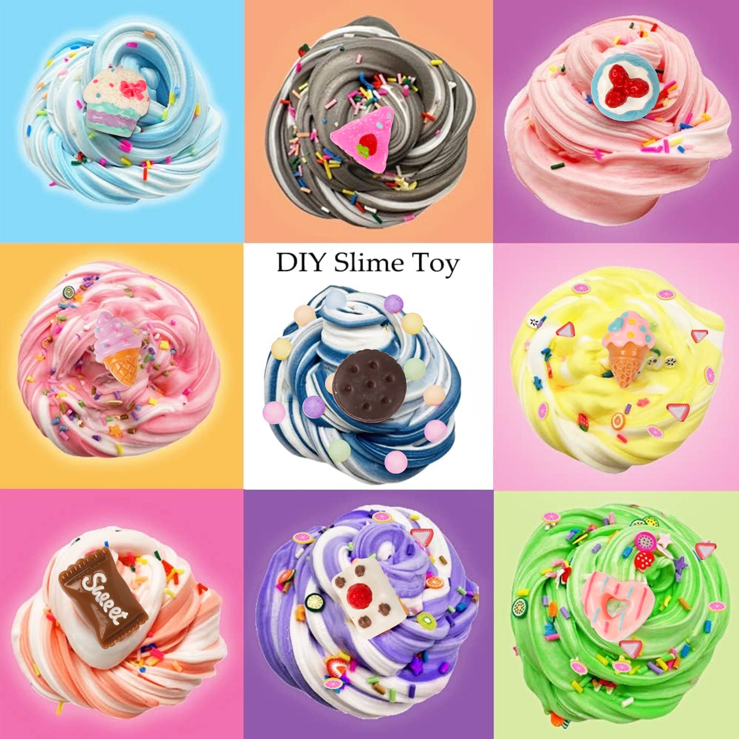 KiddiTouch 20 Pack Butter Slime Kit, DIY Slime Supplies for Girls and Boys, Stress Relief Toy for Kids Education, Party Favor, Gift and Birthday