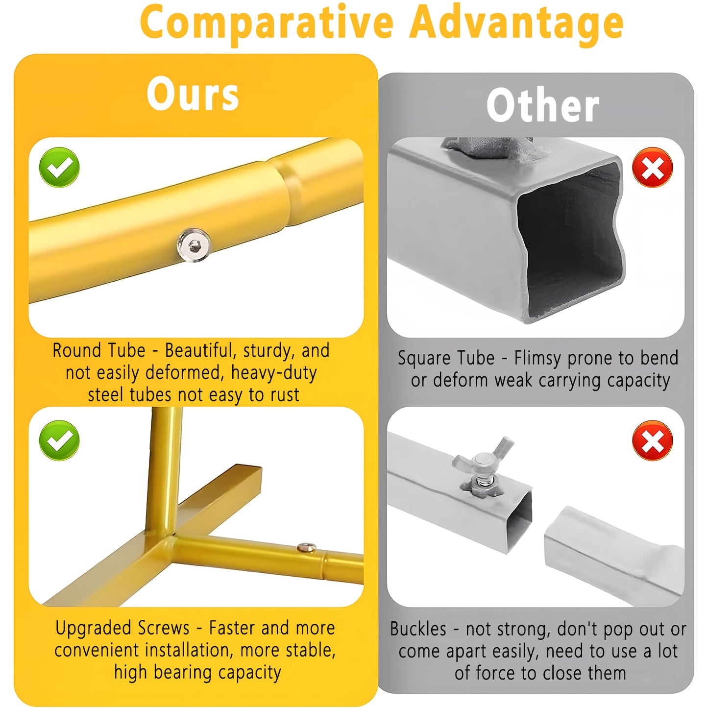 KiddiTouch 2 Pack Arch Backdrop Stand (7.2FT+6FT), Gold Metal Balloon Arch Stand, Arch Frame for Wedding, Birthday, Party, Baby Shower, Graduation Ceremony