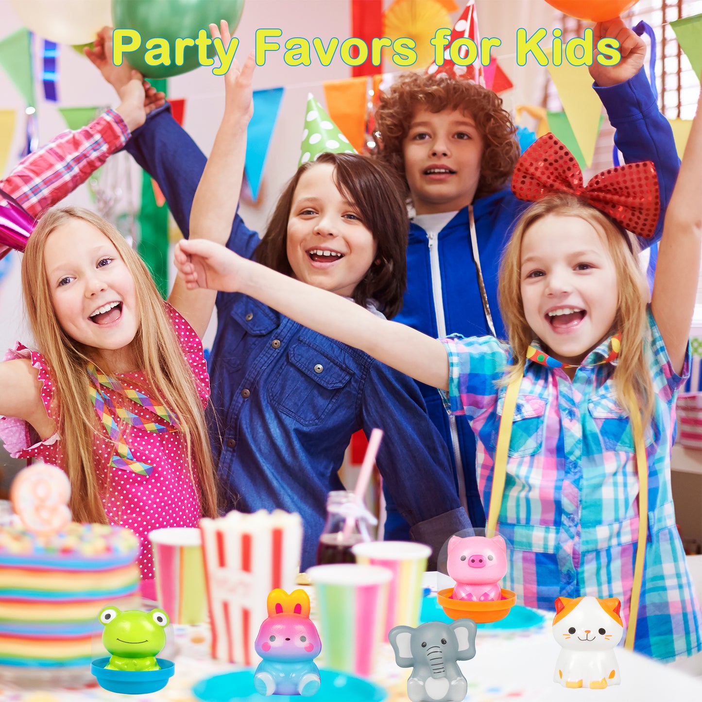 KiddiTouch Prefilled Easter Eggs with Squishy Toys, 12 Packs Easter Basket Stuffers Slow Rising Stress Squishies for Kids Birthday Goodie Bag Stuffers