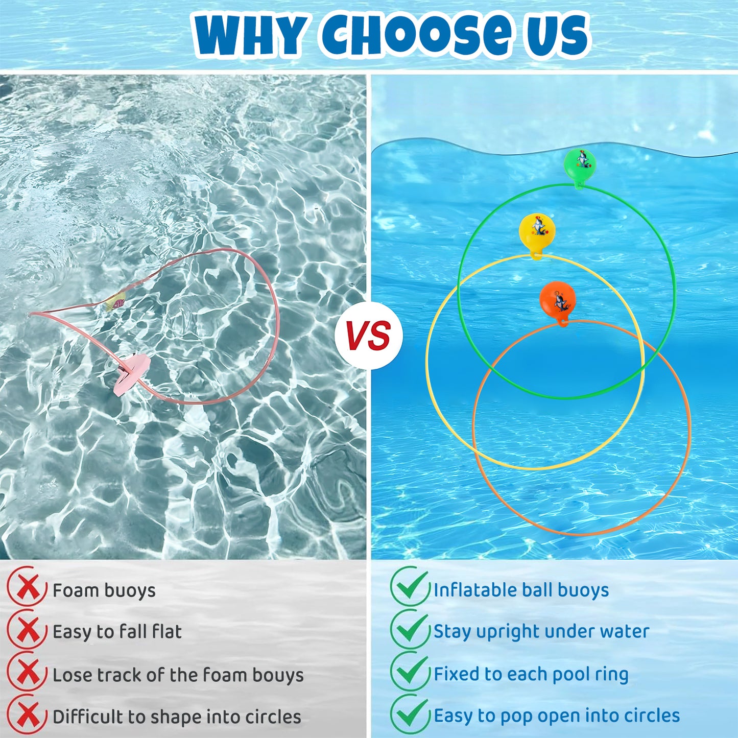 KiddiTouch 31 pcs Pool Toys for Kids and Adults,Swim Thru Rings Game Diving Toy with Big Dive Ring Storage Bag Underwater Treasures Starfish Fun Water Swimming