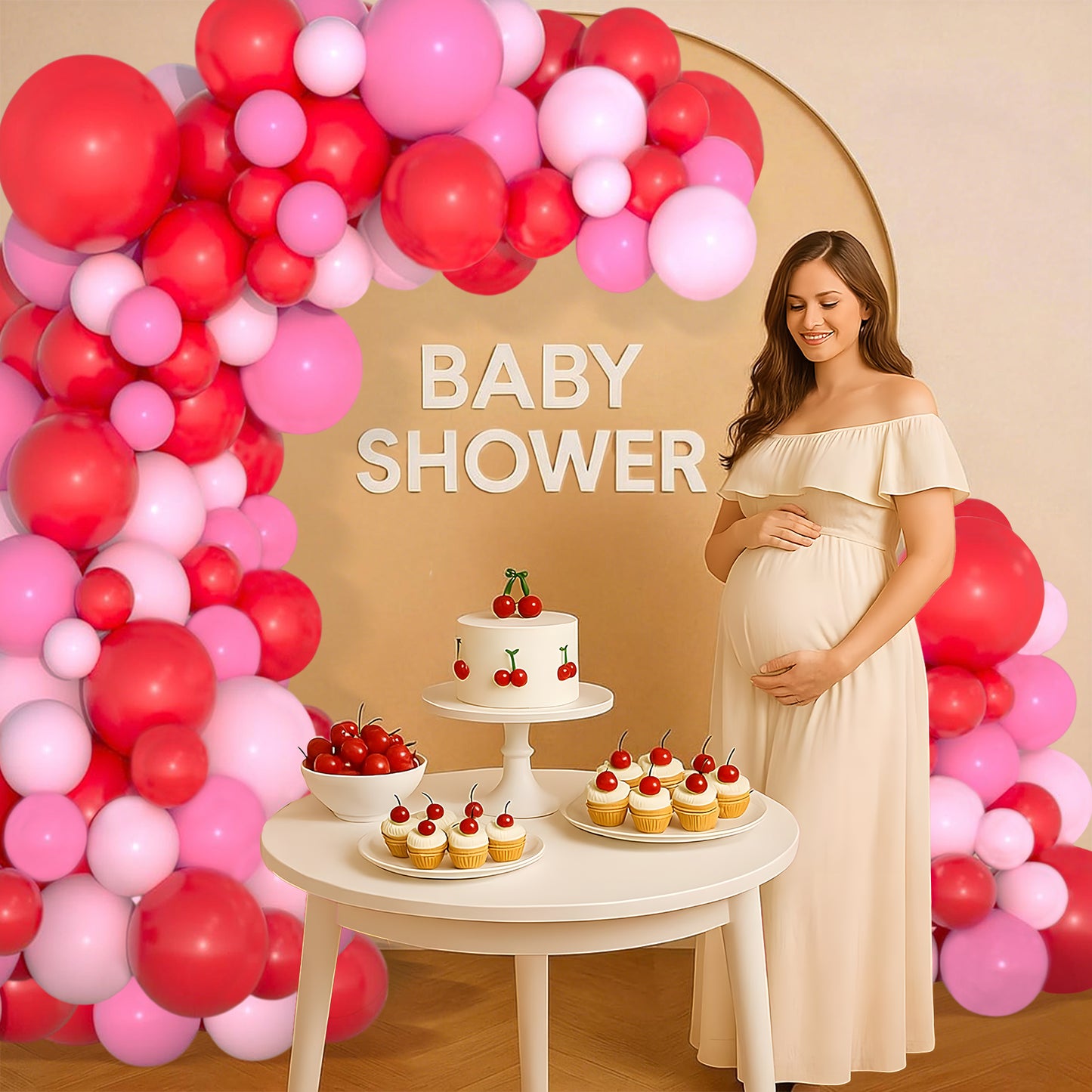 KiddiTouch 150Pcs Red and Pink Balloon Garland Arch Kit, 5 10 12 18 inch, Pink and Red Balloons Decorations for Valentine's Day, Women's Day, Weddings, Engagements