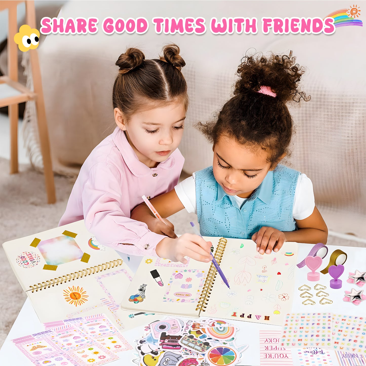 KiddiTouch DIY Journal Kit Gifts for Girls Ages 8-14, Birthday Toys for Teen Girl